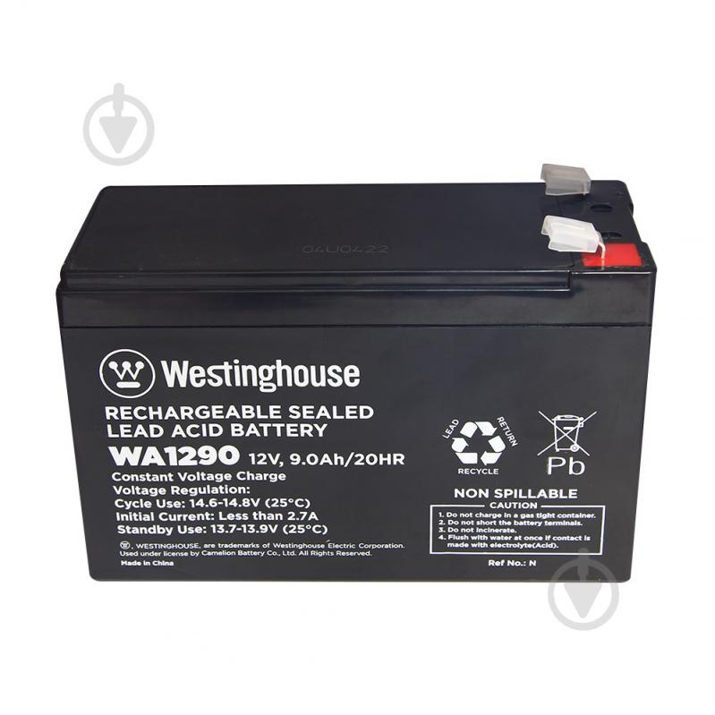 Батарея акумуляторна для ДБЖ Westinghouse свинцево-кислотна 12V 9Ah terminal F2 WA1290N-F2 - фото 1