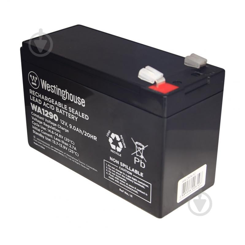 Батарея акумуляторна для ДБЖ Westinghouse свинцево-кислотна 12V 9Ah terminal F2 WA1290N-F2 - фото 2