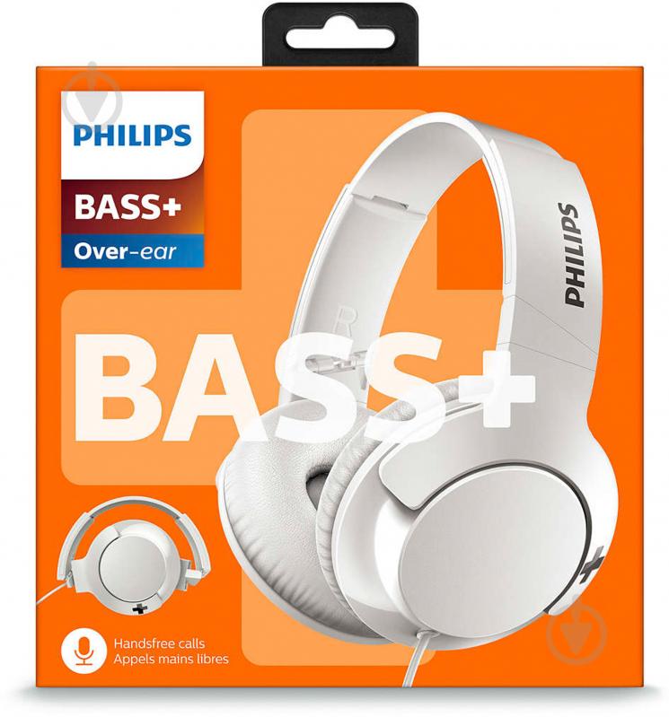 Навушники Philips BASS+ white (SHL3175WT/00) - фото 7