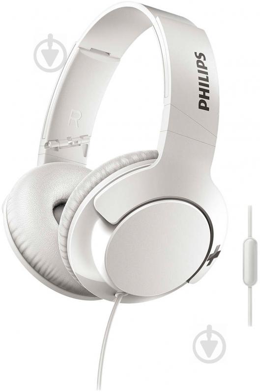 Навушники Philips BASS+ white (SHL3175WT/00) - фото 1