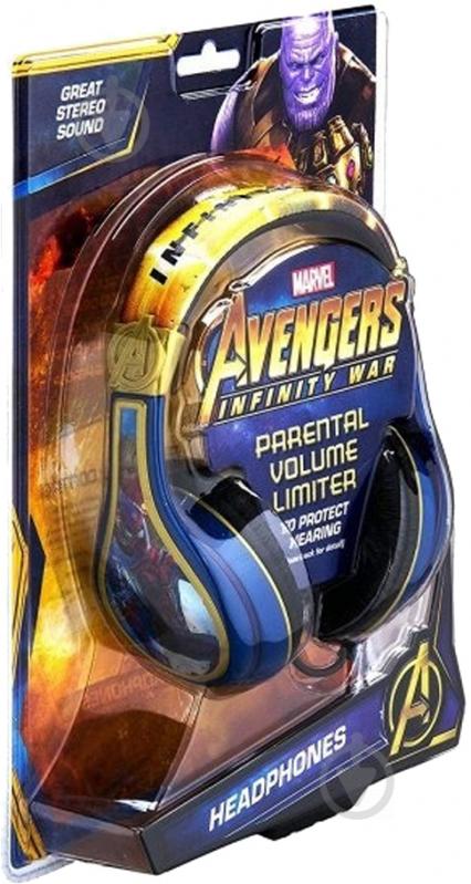 Наушники eKids Marvel Avengers Infinity War Kid-friendly volume blue (AV-140.EXV8M) - фото 4