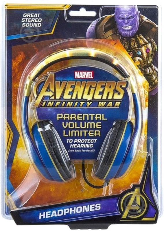 Наушники eKids Marvel Avengers Infinity War Kid-friendly volume blue (AV-140.EXV8M) - фото 3