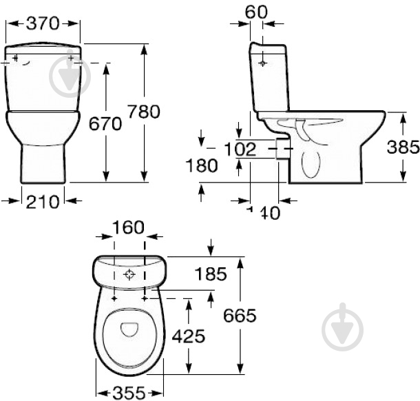 Унитаз-компакт ROCA Victoria A34940200V - фото 2