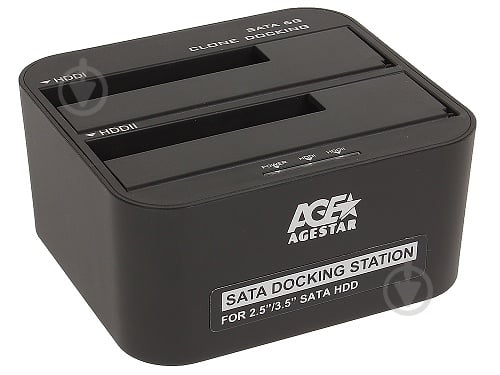 Док-станция Agestar USB3.0, 2 слота 3UBT6-6G (Black) - фото 1