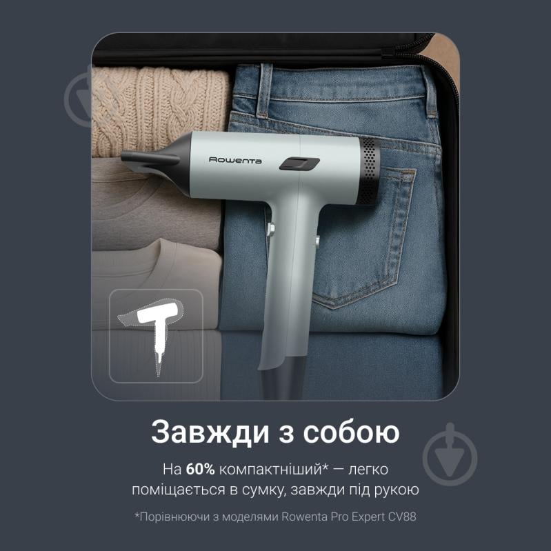 ВИТРИНА! Фен Rowenta NANO Tiny HY7120E0 - фото 5 ВИТРИНА! Фен Rowenta NANO Tiny HY7120E0 - фото 5