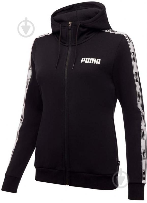 Джемпер Puma TAPE FZ HOODIE FL W 84725701 р.M черный - фото 1