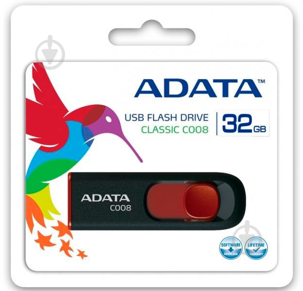 Флеш-память USB ADATA 32 ГБ USB 2.0 black (AC008-32G-RKD) - фото 4