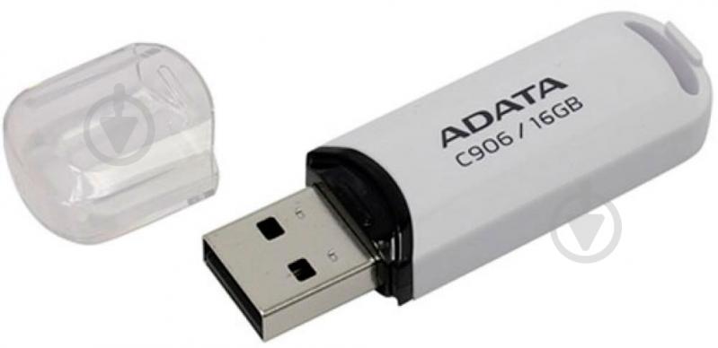 Флеш-пам'ять USB ADATA 16 ГБ USB 2.0 white (AC906-16G-RWH) - фото 3