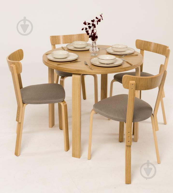 Стул Scandi Soft 800х480х440 мм бежевый / дуб - фото 2 Стул Scandi Soft 800х480х440 мм бежевый / дуб - фото 2