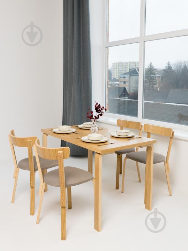 Стул Scandi Soft 800х480х440 мм бежевый / дуб - фото 4 Стул Scandi Soft 800х480х440 мм бежевый / дуб - фото 4