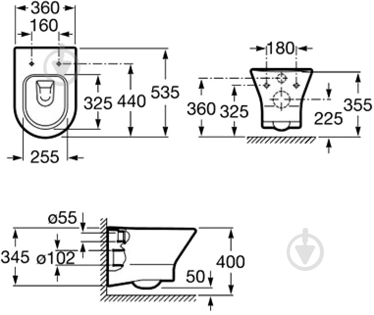 Унитаз подвесной ROCA Nexo A34H648000 - фото 2