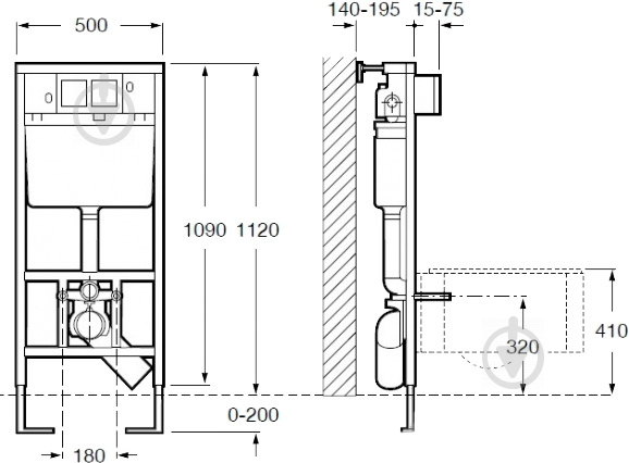 Система инсталляции ROCA Pro+Meridian-N A34H249000+A890096001+A890090020 - фото 2