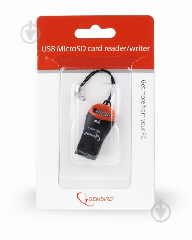 Кардридер Gembird USB 2.0, для MicroSD FD2-MSD-3 - фото 3