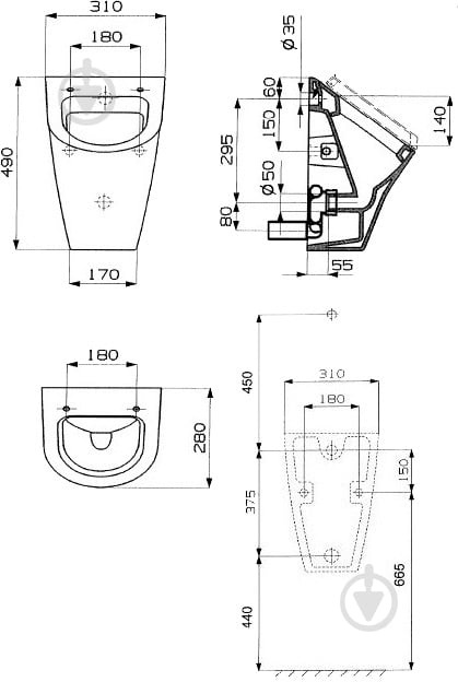 Писсуар ROCA Nexo A35364K000 - фото 2