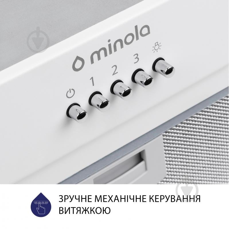 Витяжка Minola HBI 5202 WH 700 LED повновбудовувана - фото 6