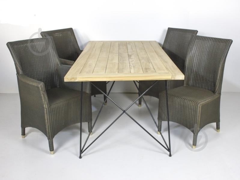 Стул Cruzo Париж плетеный из лума 95x59x45 см серо-зеленый - фото 3 Стул Cruzo Париж плетеный из лума 95x59x45 см серо-зеленый - фото 3