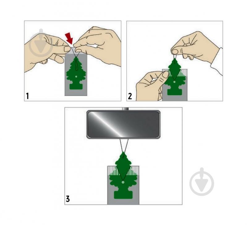 Ароматизатор подвесной Little Trees Зеленое яблоко - фото 3 Ароматизатор подвесной Little Trees Зеленое яблоко - фото 3