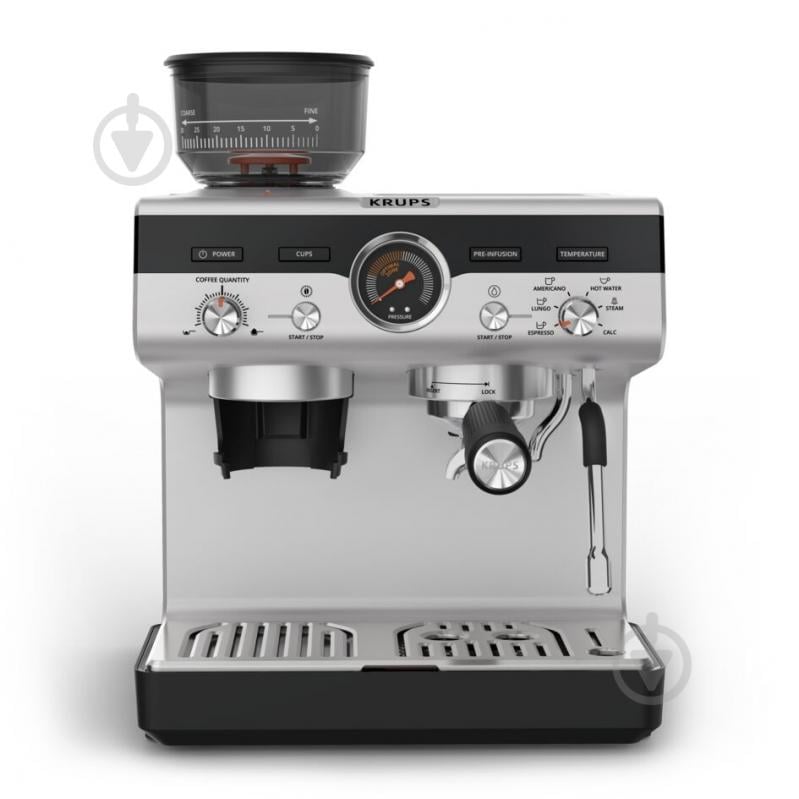ВИТРИНА! Кофеварка рожковая Krups Precision+ XP804T10 - фото 1