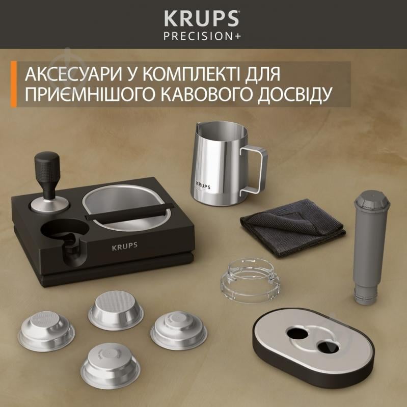 ВИТРИНА! Кофеварка рожковая Krups Precision+ XP804T10 - фото 5