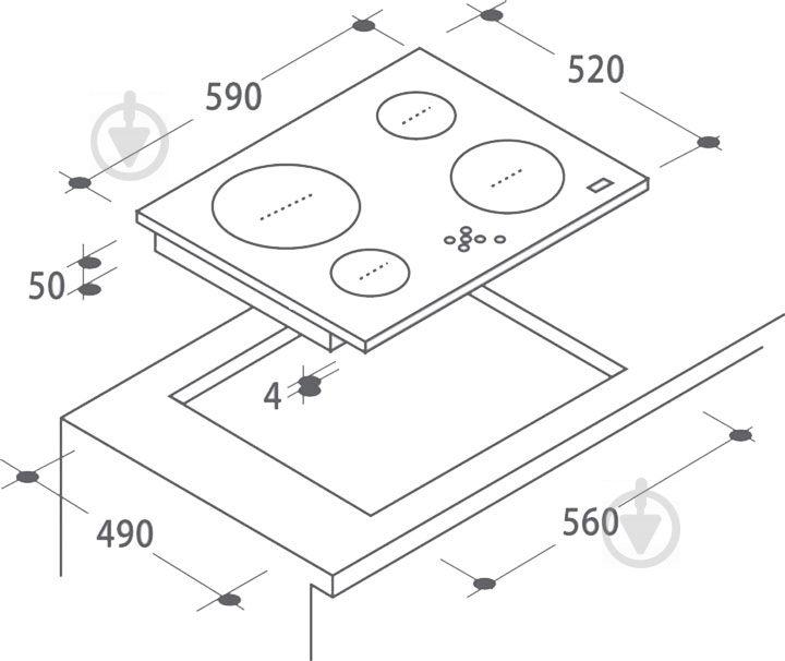 Варильна поверхня електрична Candy CH64CCB/4U - фото 10