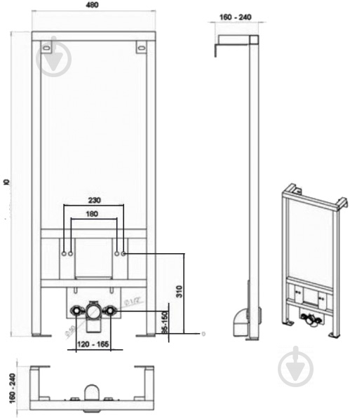 Система инсталляции ROCA Pro + Gap A890071000+A357475000 - фото 4