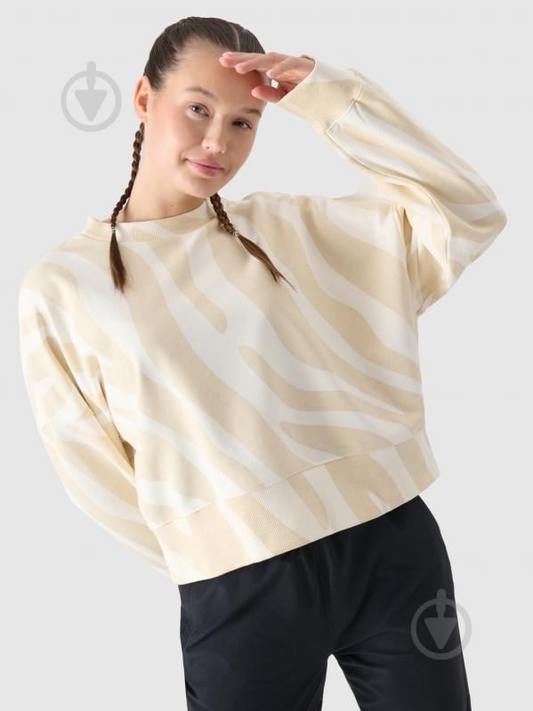Свитшот 4F SWEATSHIRT F1579 4FWSS25TSWSF1579-11A р.M бежевый - фото 1 Свитшот 4F SWEATSHIRT F1579 4FWSS25TSWSF1579-11A р.M бежевый - фото 1
