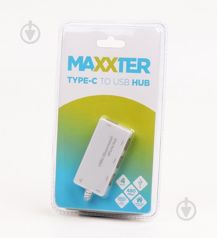 USB-хаб Maxxter Type-C на 4 порта USB 2.0 HC-204 - фото 2