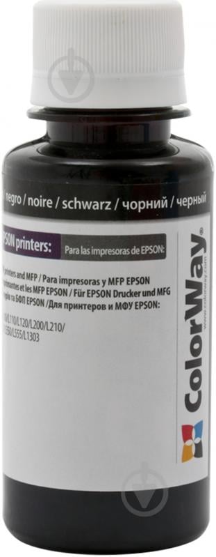 Чернила ColorWay  L-100/200 series 100мл Black EW101Bk black CW-EW101BK01 - фото 1