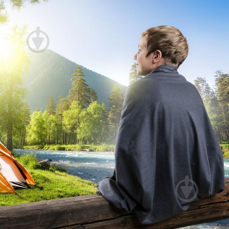 Плед флисовый Brisa 140x170 см серый Schwarzwolf - фото 4 Плед флисовый Brisa 140x170 см серый Schwarzwolf - фото 4