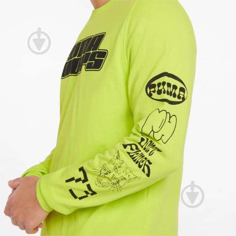 Футболка Puma QUALIFIER LS TEE 53210707 р.2XL салатовый - фото 4