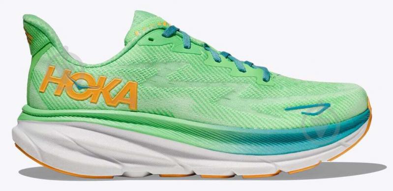 Кроссовки мужские демисезонные Hoka M CLIFTON 9 1127895-ZLGL р.46 2/3 зеленые - фото 1