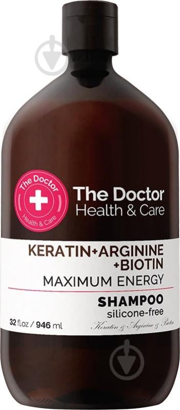 Шампунь The Doctor Health&Care Keratin + Arginine + Biotin максимум энергии 946 мл - фото 1