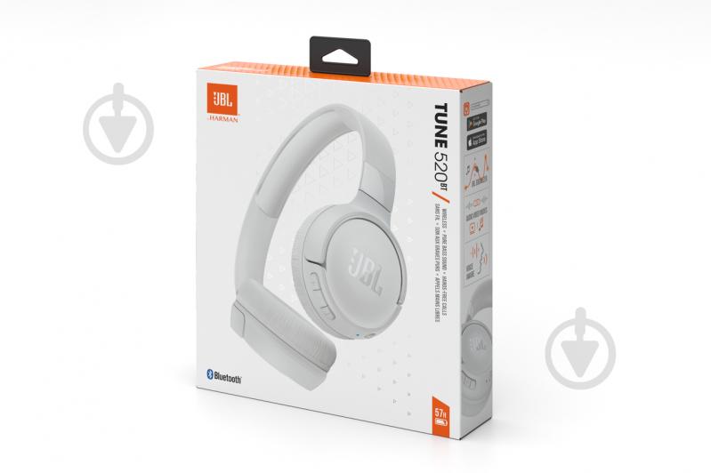 Наушники беспроводные JBL Tune 520BT white (JBLT520BTWHTEU) - фото 11