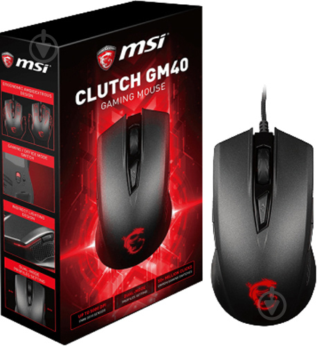 Миша MSI Clutch GM40 USB Black - фото 6