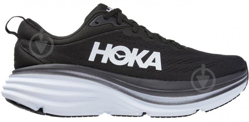 Кроссовки мужские демисезонные Hoka M BONDI 8 1123202-BWHT р.45,5 черные - фото 1