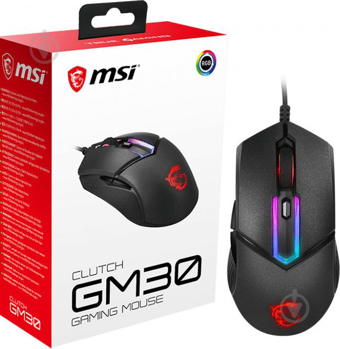 Миша MSI Clutch GM30 USB Black - фото 9