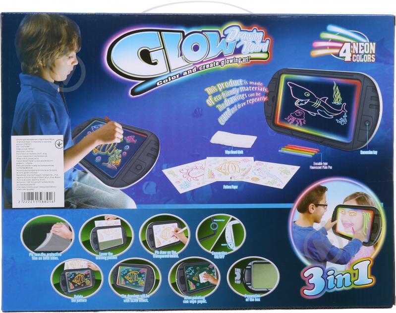 Дошка Shantou Glow Drawing Board 3 in 1 - фото 4