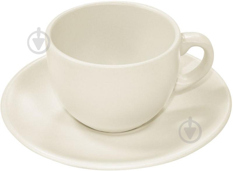 Чашка с блюдцем Keramia Cream 12 см 24-237-067 - фото 1