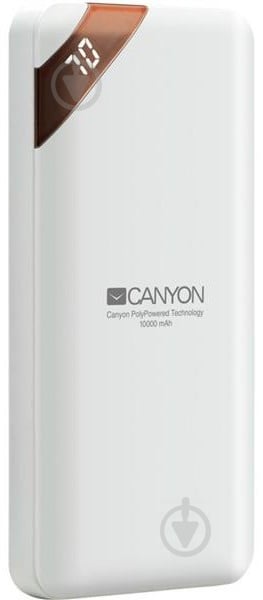 Повербанк Canyon 10000 mAh white (CNE-CPBP10W) - фото 1