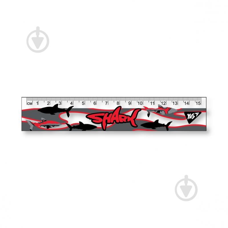 Линейка измерительная Shark 15 см YES - фото 1 Линейка измерительная Shark 15 см YES - фото 1