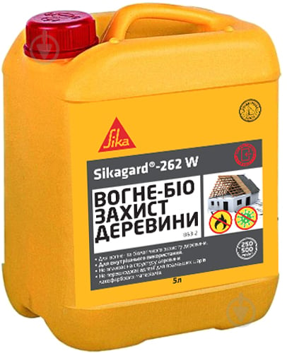 Биогнезащита Sika для древесины 262W (для применения внутри помещений) 5 л - фото 1