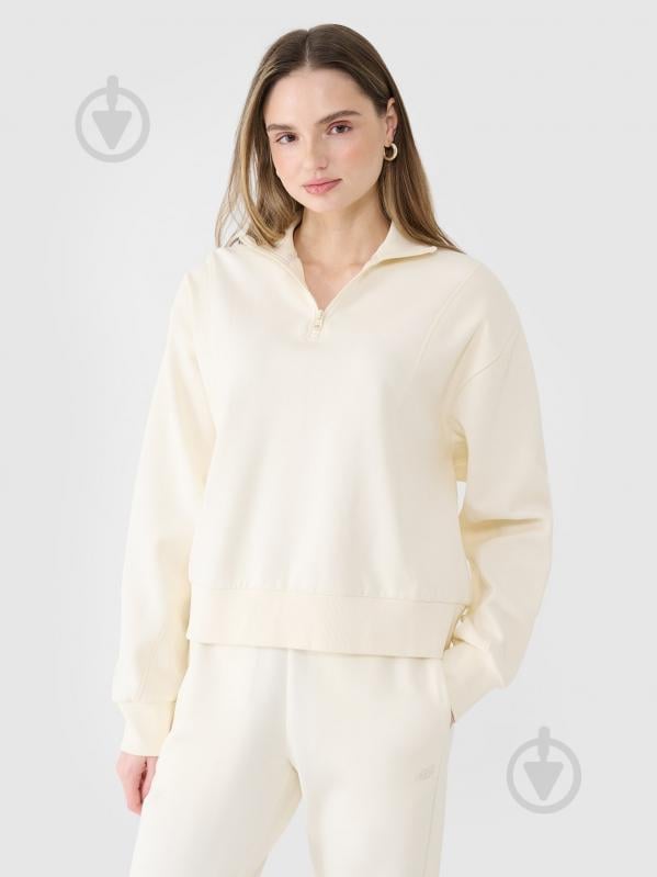 Свитшот 4F SWEATSHIRT F1545 4FWSS25TSWSF1545-11S р.XL бежевый - фото 1