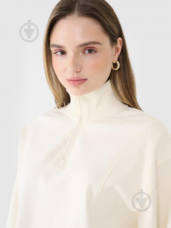 Свитшот 4F SWEATSHIRT F1545 4FWSS25TSWSF1545-11S р.XL бежевый - фото 2