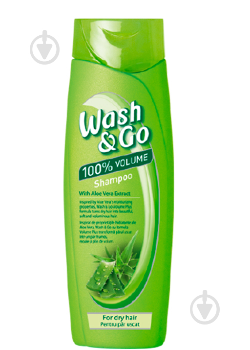 Шампунь Wash&Go для сухого волосся з екстрактом алое вера 400 мл - фото 1