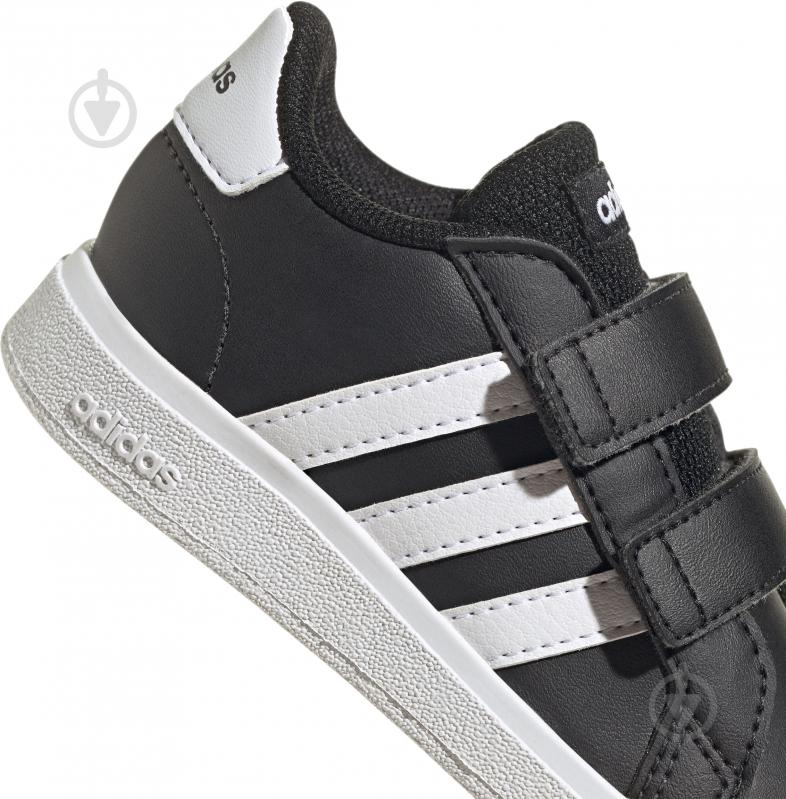 Кроссовки детские демисезонные Adidas GRAND COURT 2.0 CF I GW6523 р.21 черные с белым - фото 6