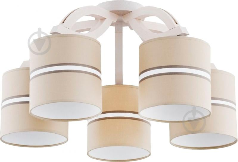 Люстра TK Lighting CORTES NATUR 5x60 Вт E27 бежевий 158 - фото 1