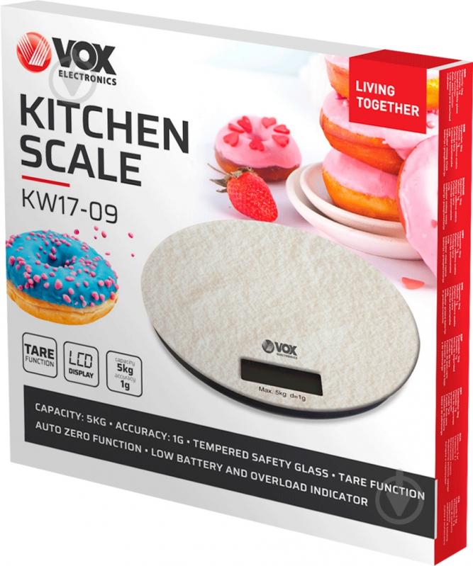 Ваги кухонні VOX Electronics KW1709 - фото 2 Ваги кухонні VOX Electronics KW1709 - фото 2