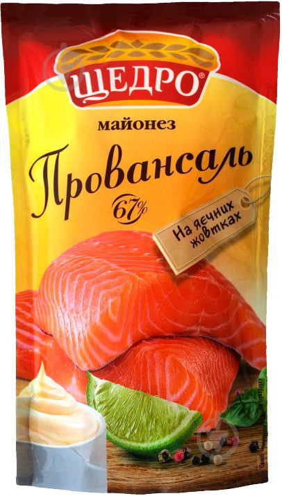 Майонез ТМ ЩЕДРО Провансаль 67% д/п 150 г 4823097405550 - фото 1