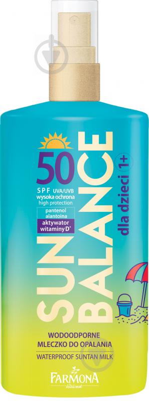 Молочко сонцезахисне Farmona Sun Balance Водостійке дитяче SPF 50 150 мл - фото 1