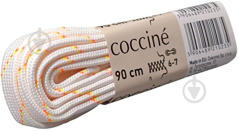 Шнурки COCCINE SZNB/90/80G009/8P	90 см білий із помаранчевим - фото 2